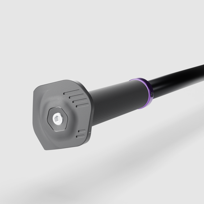 ARK Bar Ends – installed on a handlebar with lock-on grip