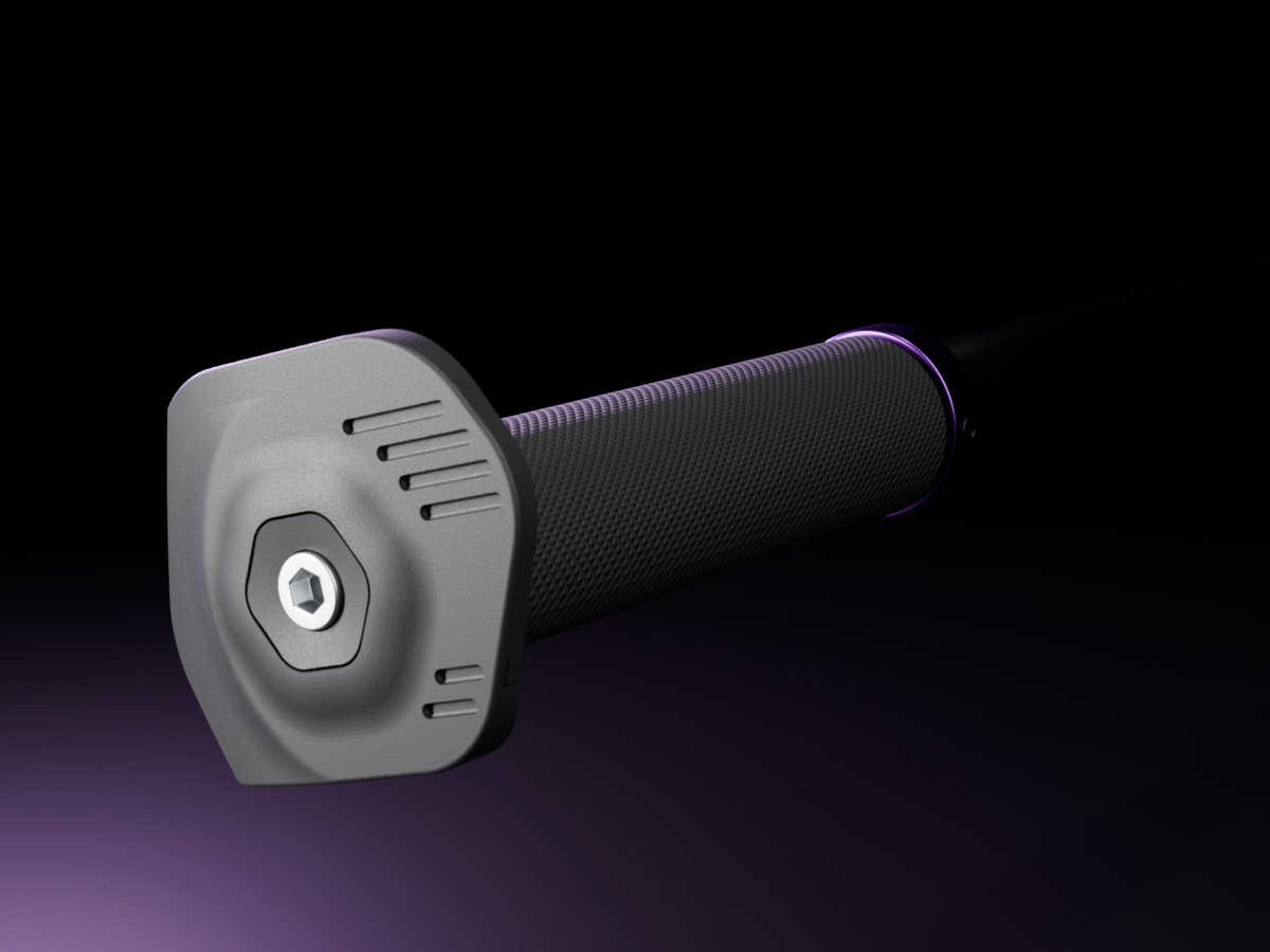 ARK Bar Ends – installed on a handlebar